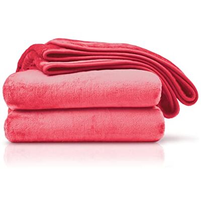 Amago Röd mikrofiber kasmirkänsla filt - Filt Amago Röd mikrofiber kasmirkänsla filt - Filt