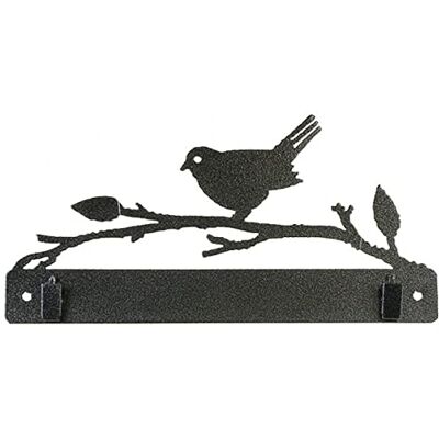 Ackfeld Manufacturing 10in Bird On Branch With Clips Quilt Hanger, Black Ackfeld Manufacturing 10in Bird On Branch With Clips Quilt Hanger, Black