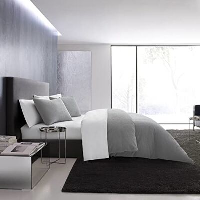 Vera Wang Påslakanset för king size-säng, lyxiga bomullssängkläder med knappstängning, inkluderar matchande överdrag (våffelpiké tenn, king) Vera Wang Påslakanset för king size-säng, lyxiga bomullssängkläder med knappstängning, inkluderar matchande överdrag (våffelpiké tenn, king)