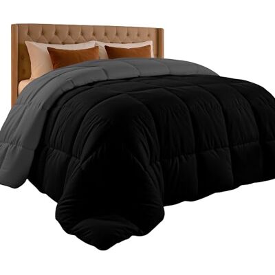Utopia Bedding Utopia sängkläder ner alternativ vändbart täcke hela säsongen infoga mikrofiber låda sydd 3D ihålig silikoniserad täcke drottning svart/grå Utopia Bedding Utopia sängkläder ner alternativ vändbart täcke hela säsongen infoga mikrofiber låda sydd 3D ihålig silikoniserad täcke drottning svart/grå