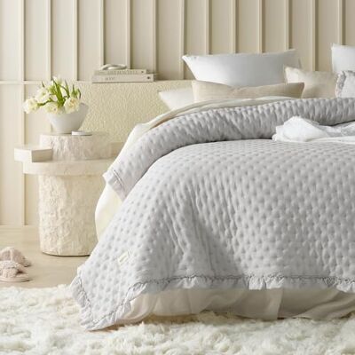 room99 Molly elegant överkast i ljusgrå, 170 x 210 cm, mångsidig filt som sängöverkast eller sofföverkast, överkast för säng och soffa, täcke, stil, perfekt som sängspread room99 Molly elegant överkast i ljusgrå, 170 x 210 cm, mångsidig filt som sängöverkast eller sofföverkast, överkast för säng och soffa, täcke, stil, perfekt som sängspread