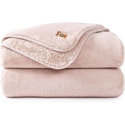 UGG Whitecap Plush Throw Blanket Fleece Lightweight Soft Throw for Couch or Bed Luxury Home Decor for Living Room Washable Hypoallergenic Blankets for Dorm Decor, 50-inch x 70-inch, Light Pink Quartz UGG Whitecap Plush Throw Blanket Fleece Lightweight Soft Throw for Couch or Bed Luxury Home Decor for Living Room Washable Hypoallergenic Blankets for Dorm Decor, 50-inch x 70-inch, Light Pink Quartz