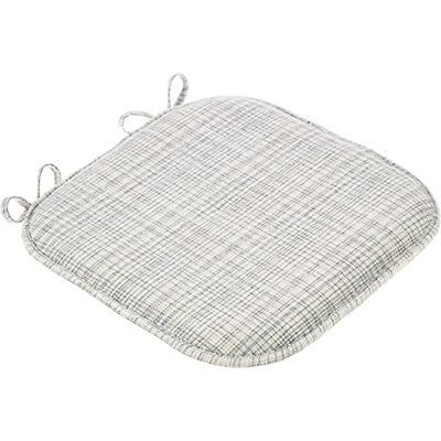 Sweet Home Collection Söt hemsamling stolskudde minnesskum dynor med knytband bikakeemönster halkfri gummibaksida rundad fyrkant 40 cm x 40 cm sätesskydd, 4-pack, Aria Silver/grädde Sweet Home Collection Söt hemsamling stolskudde minnesskum dynor med knytband bikakeemönster halkfri gummibaksida rundad fyrkant 40 cm x 40 cm sätesskydd, 4-pack, Aria Silver/grädde