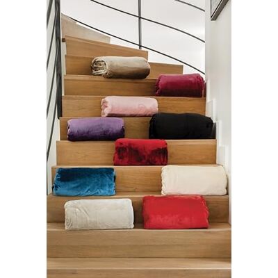 Toison d’or Toison d'or Velvet filt microsammet polyester uni, 220 cm x 240 cm storlek, sten Toison d’or Toison d'or Velvet filt microsammet polyester uni, 220 cm x 240 cm storlek, sten