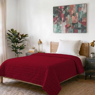 Italian Bed Linen Italiensk sänglinne satin sommarfilt, polyester Single Bordeaux Italian Bed Linen Italiensk sänglinne satin sommarfilt, polyester Single Bordeaux