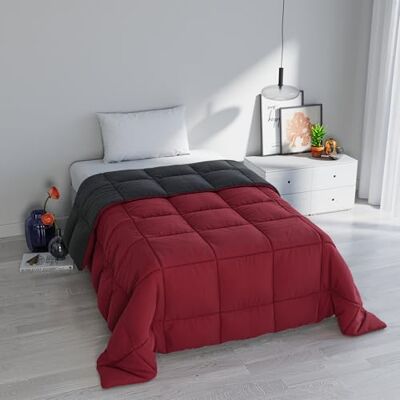 Italian Bed Linen Italiensk sängkläder ELEGANT vintertäcke, bordeaux/mörkgrå, 170 x 260 cm Italian Bed Linen Italiensk sängkläder ELEGANT vintertäcke, bordeaux/mörkgrå, 170 x 260 cm