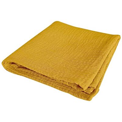 Bébé Douceur Påslakan 100% bomullsgasväv 70 x 140 cm, senap Bébé Douceur Påslakan 100% bomullsgasväv 70 x 140 cm, senap