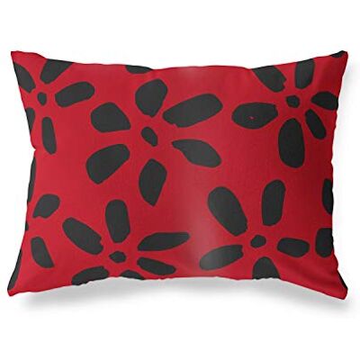 Bonamaison dekorativt kuddöverdrag röd & svart, prydnadskuddöverdrag, heminredning örngott för vardagsrum, soffa, sovrum, storlek: 35 x 50 cm – designad och tillverkad i Turkiet Bonamaison dekorativt kuddöverdrag röd & svart, prydnadskuddöverdrag, heminredning örngott för vardagsrum, soffa, sovrum, storlek: 35 x 50 cm – designad och tillverkad i Turkiet