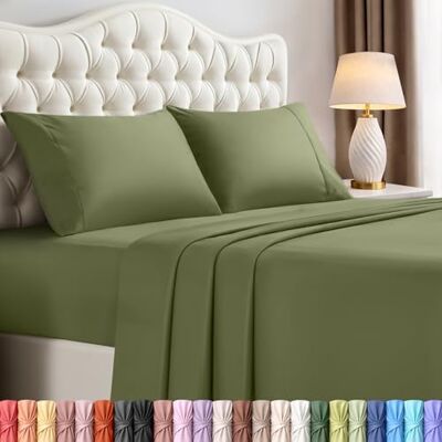 Utopia Bedding Queen sängkläder set – 4 delar sängkläder – borstad mikrofiber – krympnings- och blekningsbeständig – enkel skötsel (drottning, oliv) Utopia Bedding Queen sängkläder set – 4 delar sängkläder – borstad mikrofiber – krympnings- och blekningsbeständig – enkel skötsel (drottning, oliv)