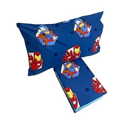 hermet Marvel Avengers komplett sängkläder för enkelsäng en fyrkantig flanell av ren bomull underlakan över+ undersida med hörn + örngott hermet Marvel Avengers komplett sängkläder för enkelsäng en fyrkantig flanell av ren bomull underlakan över+ undersida med hörn + örngott