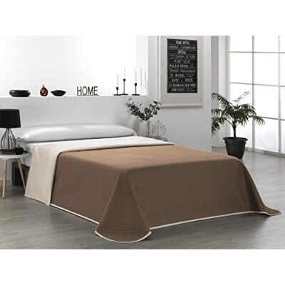 Martina Home Bouti vändbart sängöverkast, 100% polyester, beige brun, säng 135 Martina Home Bouti vändbart sängöverkast, 100% polyester, beige brun, säng 135