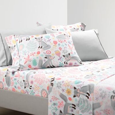 Lush Decor Frodig dekor Pixie räv mjukt lakan 6 delar set, full, grå och rosa Lush Decor Frodig dekor Pixie räv mjukt lakan 6 delar set, full, grå och rosa