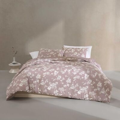 Calvin King Duvet Cover Set, Floral Inspired Soft Bedding with Matching Shams, Oeko-Tex Certified (Eternity Floral Pink, King) Calvin King Duvet Cover Set, Floral Inspired Soft Bedding with Matching Shams, Oeko-Tex Certified (Eternity Floral Pink, King)