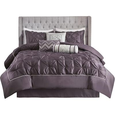 Madison Park Hela säsongen ner alternativa sängkläder med matchande örngott, dekorativ kudde, polyester, plommon, drottning (228 cm x 228 cm) Madison Park Hela säsongen ner alternativa sängkläder med matchande örngott, dekorativ kudde, polyester, plommon, drottning (228 cm x 228 cm)