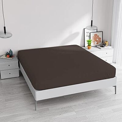 Italian Bed Linen 35 cm hörn, brun, dubbel maxi Italian Bed Linen 35 cm hörn, brun, dubbel maxi