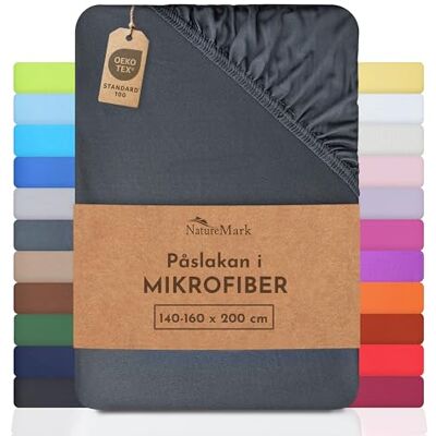 NATUREMARK - Lenzuolo con Angoli Microfibra Elastici - Antracitgrå - Sheet NATUREMARK - Lenzuolo con Angoli Microfibra Elastici - Antracitgrå - Sheet