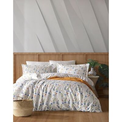 Nuit Des Rêves 100% bomull ranforce örngott (80 x 80 cm), vit/orange/blå maskintvättbar vid 40 °C, 145 trådkvantitet mjukt och snyggt för mysiga sovrum Nuit Des Rêves 100% bomull ranforce örngott (80 x 80 cm), vit/orange/blå maskintvättbar vid 40 °C, 145 trådkvantitet mjukt och snyggt för mysiga sovrum