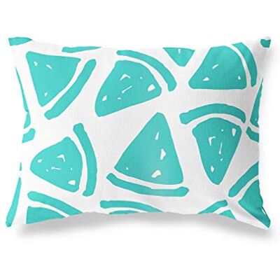 Bonamaison dekorativt kuddöverdrag turkos och vit, prydnadskuddöverdrag, heminredning örngott för vardagsrum, soffa, sovrum, storlek: 35 x 50 cm designad och tillverkad i Turkiet Bonamaison dekorativt kuddöverdrag turkos och vit, prydnadskuddöverdrag, heminredning örngott för vardagsrum, soffa, sovrum, storlek: 35 x 50 cm designad och tillverkad i Turkiet