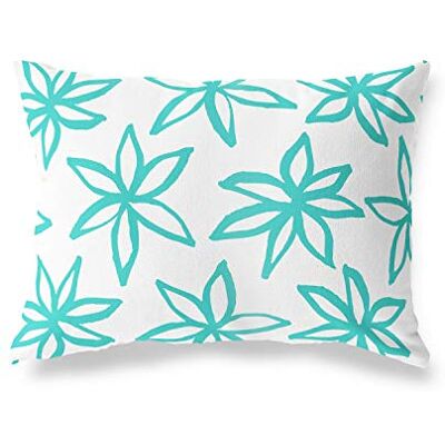 Bonamaison dekorativt kuddöverdrag turkos och vit, prydnadskuddöverdrag, heminredning örngott för vardagsrum, soffa, sovrum, storlek: 35 x 50 cm designad och tillverkad i Turkiet Bonamaison dekorativt kuddöverdrag turkos och vit, prydnadskuddöverdrag, heminredning örngott för vardagsrum, soffa, sovrum, storlek: 35 x 50 cm designad och tillverkad i Turkiet