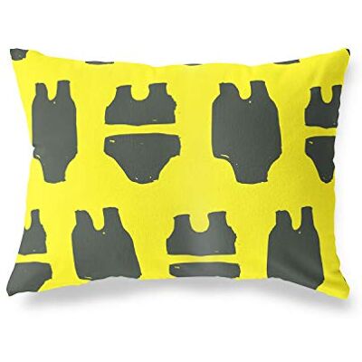 Bonamaison dekorativt kuddöverdrag, neongul blomma prydnadskuddöverdrag, hem dekorativa örngott för vardagsrum, soffa, sovrum, storlek: 45 x 60 cm Designad och tillverkad i Turkiet Bonamaison dekorativt kuddöverdrag, neongul blomma prydnadskuddöverdrag, hem dekorativa örngott för vardagsrum, soffa, sovrum, storlek: 45 x 60 cm Designad och tillverkad i Turkiet
