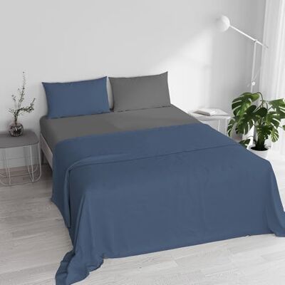 Italian Bed Linen Italienska sängkläder sängkläder blå/grå dubbel 250 x 300 cm Italian Bed Linen Italienska sängkläder sängkläder blå/grå dubbel 250 x 300 cm