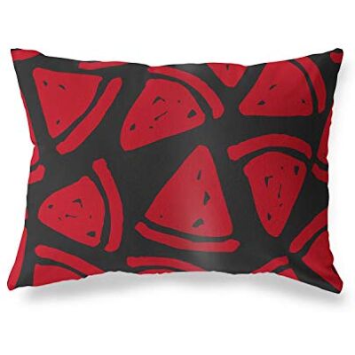 Bonamaison dekorativt kuddöverdrag, röd svart prydnadskuddöverdrag, heminredning örngott för vardagsrum, soffa, sovrum, storlek: 45 x 60 cm – designad och tillverkad i Turkiet Bonamaison dekorativt kuddöverdrag, röd svart prydnadskuddöverdrag, heminredning örngott för vardagsrum, soffa, sovrum, storlek: 45 x 60 cm – designad och tillverkad i Turkiet