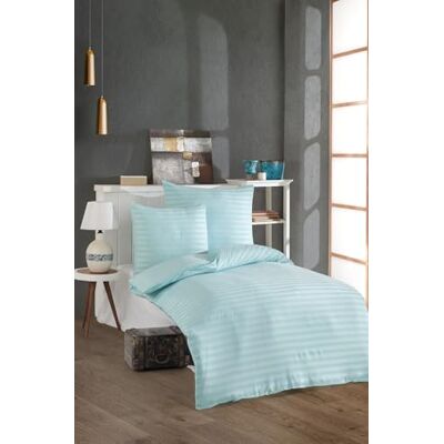 Nuit Des Rêves Mint Single Quilt Cover Set (135 x 200 cm), 70% bomull/30% polyester, kan tvättas i maskin, 120 trådar, innehåller 1 örngott, elegant design Nuit Des Rêves Mint Single Quilt Cover Set (135 x 200 cm), 70% bomull/30% polyester, kan tvättas i maskin, 120 trådar, innehåller 1 örngott, elegant design