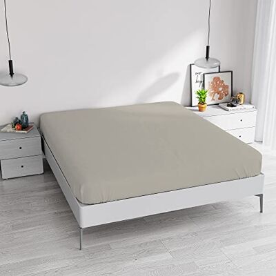 Italian Bed Linen 35 cm (16 tum) lakan, ljusgrå, dubbel maxi Italian Bed Linen 35 cm (16 tum) lakan, ljusgrå, dubbel maxi