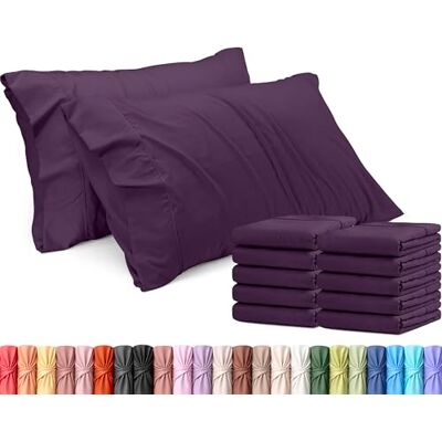Utopia Bedding Queen örngott – 12-pack – bulk örngott set – kuvertstängning – mjukt borstat mikrofibertyg – krymp- och blekningsbeständigt kuddöverdrag 50 x 76 cm (drottning, lila) Utopia Bedding Queen örngott – 12-pack – bulk örngott set – kuvertstängning – mjukt borstat mikrofibertyg – krymp- och blekningsbeständigt kuddöverdrag 50 x 76 cm (drottning, lila)