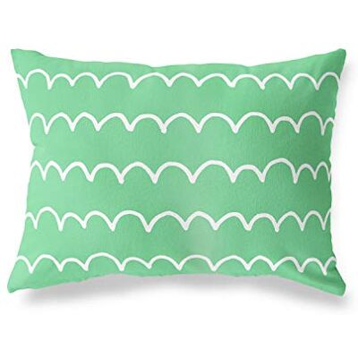 Bonamaison dekorativt kuddöverdrag, bensin grön-vit prydnadskuddöverdrag, heminredning örngott för vardagsrum, soffa, sovrum, storlek: 45 x 60 cm designad och tillverkad i Turkiet Bonamaison dekorativt kuddöverdrag, bensin grön-vit prydnadskuddöverdrag, heminredning örngott för vardagsrum, soffa, sovrum, storlek: 45 x 60 cm designad och tillverkad i Turkiet