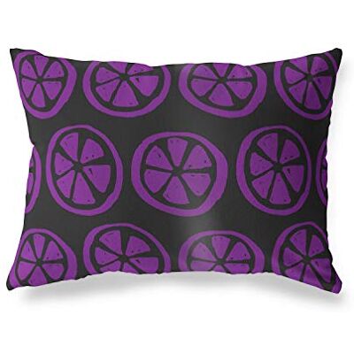 Bonamaison dekorativt kuddöverdrag, lila svart prydnadskuddöverdrag, heminredning örngott för vardagsrum, soffa, sovrum, storlek: 45 x 60 cm Designad och tillverkad i Turkiet Bonamaison dekorativt kuddöverdrag, lila svart prydnadskuddöverdrag, heminredning örngott för vardagsrum, soffa, sovrum, storlek: 45 x 60 cm Designad och tillverkad i Turkiet