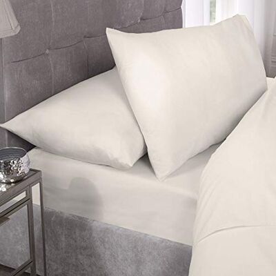 Emma Barclay 180 trådtäthet percale dra-på-lakan i elfenben – enkelsäng Emma Barclay 180 trådtäthet percale dra-på-lakan i elfenben – enkelsäng