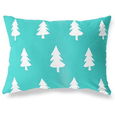 Bonamaison dekorativt kuddöverdrag, turkosvit prydnadskuddöverdrag, heminredning örngott för vardagsrum, soffa, sovrum, storlek: 45 x 60 cm designad och tillverkad i Turkiet Bonamaison dekorativt kuddöverdrag, turkosvit prydnadskuddöverdrag, heminredning örngott för vardagsrum, soffa, sovrum, storlek: 45 x 60 cm designad och tillverkad i Turkiet