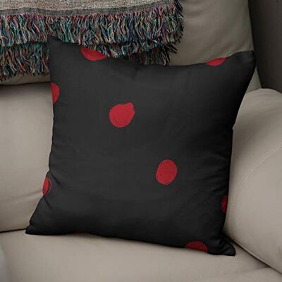 Bonamaison dekorativt kuddöverdrag röd svart prydnadskudde överdrag, heminredning örngott för vardagsrum, soffa, sovrum, storlek: 50 x 50 cm – designad och tillverkad i Turkiet Bonamaison dekorativt kuddöverdrag röd svart prydnadskudde överdrag, heminredning örngott för vardagsrum, soffa, sovrum, storlek: 50 x 50 cm – designad och tillverkad i Turkiet