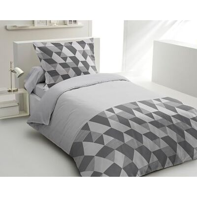 HOME LINGE PASSION Påslakan 140 x 200 cm 2 delar mjuk bomullspercale överdrag + örngott grå zigenarmodell HOME LINGE PASSION Påslakan 140 x 200 cm 2 delar mjuk bomullspercale överdrag + örngott grå zigenarmodell
