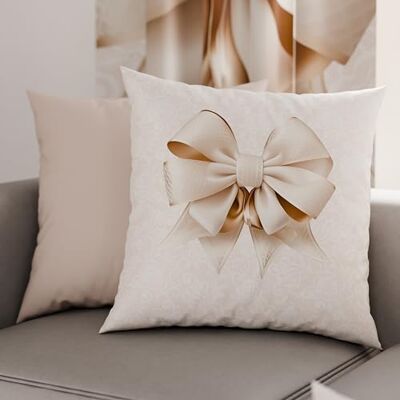 PETTI Artigiani Italiani Ett par örngott 40 x 40 cm i mikrofiber, kuddar för sovrum, soffa, vardagsrum, set med 2 örngott, örngott rosett, beige, 100% tillverkat i Italien PETTI Artigiani Italiani Ett par örngott 40 x 40 cm i mikrofiber, kuddar för sovrum, soffa, vardagsrum, set med 2 örngott, örngott rosett, beige, 100% tillverkat i Italien