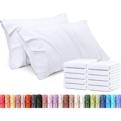 Utopia Bedding 12 örngott – borstat mikrofiber örngott (kung, vit) Utopia Bedding 12 örngott – borstat mikrofiber örngott (kung, vit)
