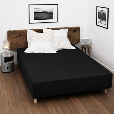 HOME LINGE PASSION , påslakan svart 90 x 190 + 30 cm 100% bomull, 57 trådar (etikett Oeko-TEX) HOME LINGE PASSION , påslakan svart 90 x 190 + 30 cm 100% bomull, 57 trådar (etikett Oeko-TEX)