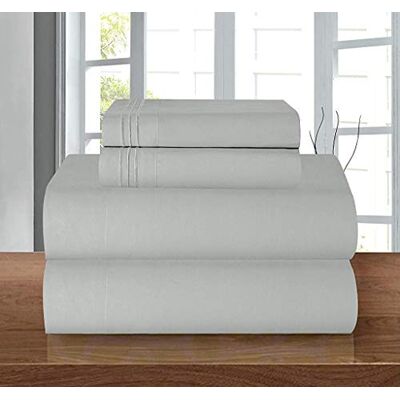 Elegant Comfort Elegant komfort mysigaste bäddsset, runtom elastiskt dra-på-lakan, djup ficka upp till 40 cm, mikrofiber, silvergrå, drottning Elegant Comfort Elegant komfort mysigaste bäddsset, runtom elastiskt dra-på-lakan, djup ficka upp till 40 cm, mikrofiber, silvergrå, drottning