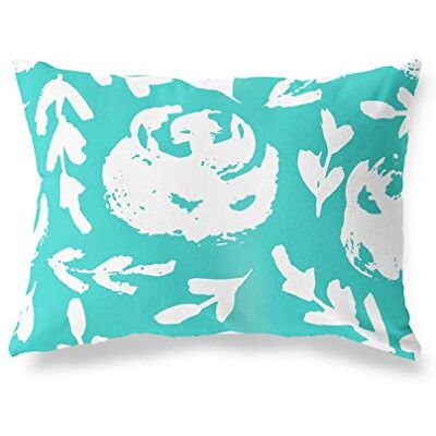 Bonamaison dekorativt kuddöverdrag turkos och vit, prydnadskuddöverdrag, heminredning örngott för vardagsrum, soffa, sovrum, storlek: 35 x 50 cm designad och tillverkad i Turkiet Bonamaison dekorativt kuddöverdrag turkos och vit, prydnadskuddöverdrag, heminredning örngott för vardagsrum, soffa, sovrum, storlek: 35 x 50 cm designad och tillverkad i Turkiet