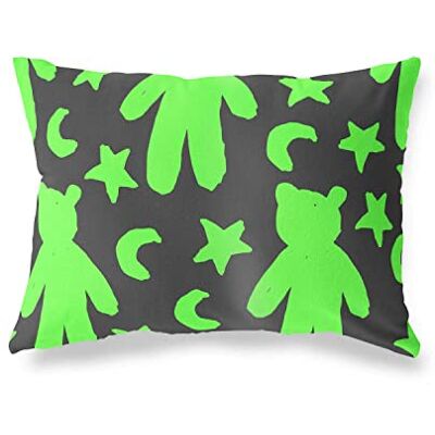 Bonamaison dekorativt kuddöverdrag, neongrön rök prydnadskuddöverdrag, hem dekorativa örngott för vardagsrum, soffa, sovrum, storlek: 45 x 60 cm Designad och tillverkad i Turkiet Bonamaison dekorativt kuddöverdrag, neongrön rök prydnadskuddöverdrag, hem dekorativa örngott för vardagsrum, soffa, sovrum, storlek: 45 x 60 cm Designad och tillverkad i Turkiet