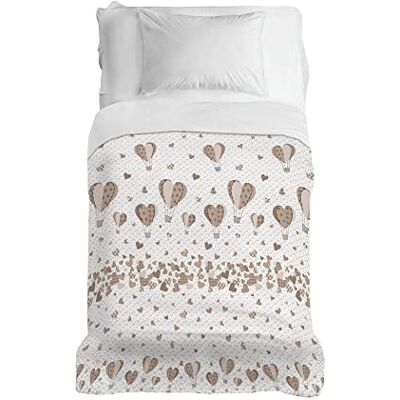 PENSIERI DELICATI Överkast 220 x 280 cm, 100% bomull pique-presenning, perfekt som dekorduk, filt spara 1 fyrkantig och halv säng, varmluftsballong beige, 100% tillverkad i Italien PENSIERI DELICATI Överkast 220 x 280 cm, 100% bomull pique-presenning, perfekt som dekorduk, filt spara 1 fyrkantig och halv säng, varmluftsballong beige, 100% tillverkad i Italien