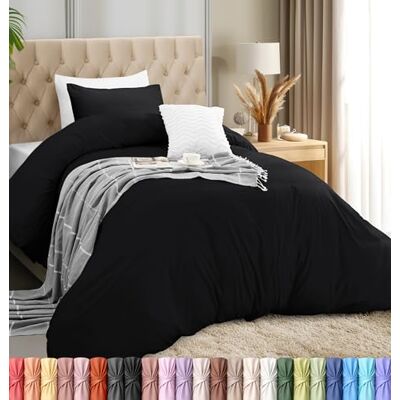 Utopia Bedding Lätt påslakanset med 50 x 65 cm kuddfodral, 170 x 220 cm mjuk mikrofiber polyester (svart) Utopia Bedding Lätt påslakanset med 50 x 65 cm kuddfodral, 170 x 220 cm mjuk mikrofiber polyester (svart)