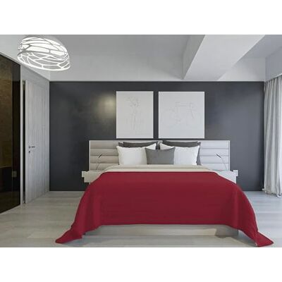 Italian Bed Linen BICOLOR SAIA, Bordeaux/ljusgrå 260 x 270 cm Italian Bed Linen BICOLOR SAIA, Bordeaux/ljusgrå 260 x 270 cm