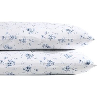 Laura Ashley Home – Standard örngottsset, sängkläder i bomullssatin, slät och skrynkelfri (Garden Muse, blå, 2 delar) Laura Ashley Home – Standard örngottsset, sängkläder i bomullssatin, slät och skrynkelfri (Garden Muse, blå, 2 delar)