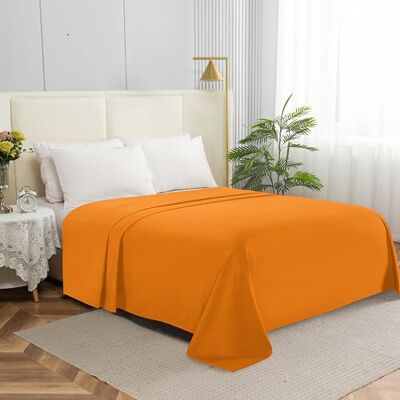 Elegant Comfort Elegant komfort sängkläder platt lakan, rynkor, fläck- och blekningsbeständig 100% allergivänlig Modern Full Orange Elegant Comfort Elegant komfort sängkläder platt lakan, rynkor, fläck- och blekningsbeständig 100% allergivänlig Modern Full Orange