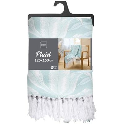 Douceur d'Intérieur , Pläd med fransar (125 x 150 cm) Hera, bomull/polyester tryckt Douceur d'Intérieur , Pläd med fransar (125 x 150 cm) Hera, bomull/polyester tryckt