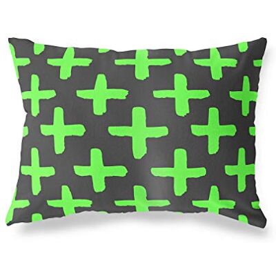 Bonamaison dekorativt kuddöverdrag, neongrön rök prydnadskuddöverdrag, hem dekorativa örngott för vardagsrum, soffa, sovrum, storlek: 45 x 60 cm Designad och tillverkad i Turkiet Bonamaison dekorativt kuddöverdrag, neongrön rök prydnadskuddöverdrag, hem dekorativa örngott för vardagsrum, soffa, sovrum, storlek: 45 x 60 cm Designad och tillverkad i Turkiet
