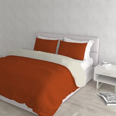 Italian Bed Linen Italienska sängkläder naturlig färg påslakanset med dubbla sidor enfärgad väska lakan och örngott, jordlig/gräddvit, dubbel Italian Bed Linen Italienska sängkläder naturlig färg påslakanset med dubbla sidor enfärgad väska lakan och örngott, jordlig/gräddvit, dubbel
