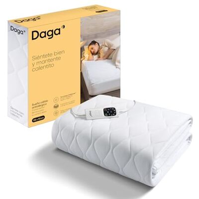 Daga Intellisense individuellt termiskt madrassöverdrag 195 × 90 cm, OEKO-TEX anti-allergi, elastiska hörn, 6 temperaturnivåer, timer 1/3/9 h, elektroblock, tvättbar 30 °C, avtagbar fjärrkontroll Daga Intellisense individuellt termiskt madrassöverdrag 195 × 90 cm, OEKO-TEX anti-allergi, elastiska hörn, 6 temperaturnivåer, timer 1/3/9 h, elektroblock, tvättbar 30 °C, avtagbar fjärrkontroll